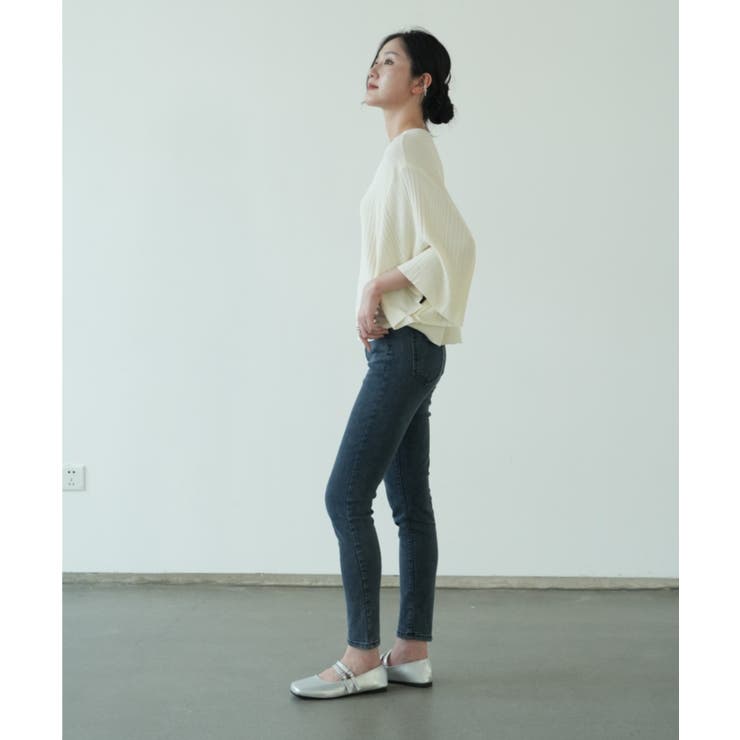 7分袖フリルサマーニット リブニット トップス | maison de LATIR | 詳細画像25 