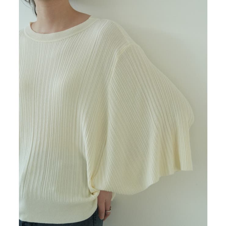 7分袖フリルサマーニット リブニット トップス | maison de LATIR | 詳細画像27 