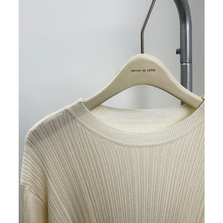 7分袖フリルサマーニット リブニット トップス | maison de LATIR | 詳細画像29 