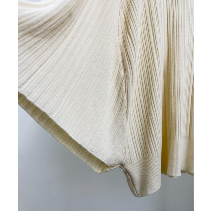 7分袖フリルサマーニット リブニット トップス | maison de LATIR | 詳細画像32 