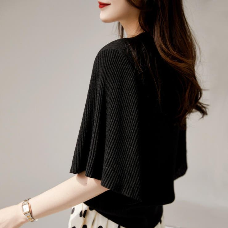 7分袖フリルサマーニット リブニット トップス | maison de LATIR | 詳細画像36 