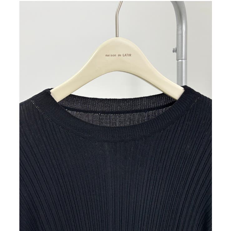 7分袖フリルサマーニット リブニット トップス | maison de LATIR | 詳細画像39 
