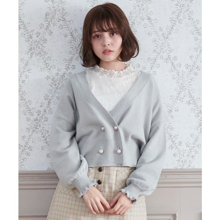 ミント | ダブルボタンニットカーディガン | MAJESTIC LEGON 