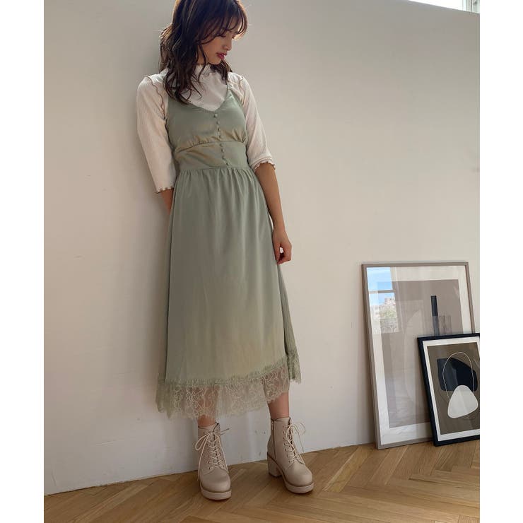 裾レースサテンキャミワンピ 品番 Ctyw Majestic Legon マジェスティックレゴン のレディースファッション通販 Shoplist ショップリスト