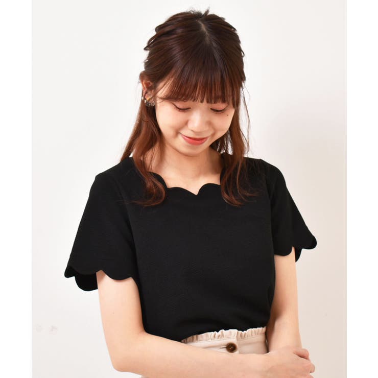 スカラップデザイントップス[品番：CTYW0002020]｜MAJESTIC LEGON