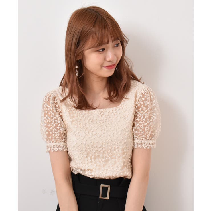 繊細フラワーブラウス[品番：CTYW0002006]｜MAJESTIC LEGON