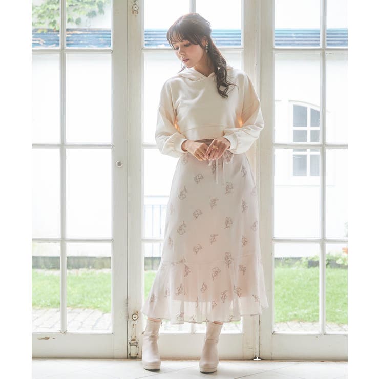 ピンクベージュ | エンブロイダリーマーメイドスカート | MAJESTIC LEGON 