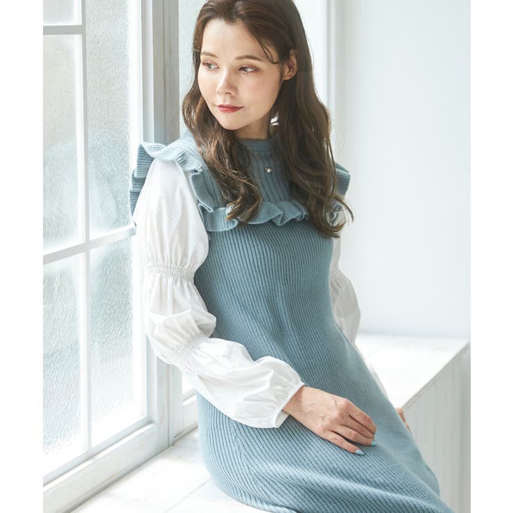 パフ袖フリルニットワンピース 品番 Ctyw Majestic Legon マジェスティックレゴン まじぇすてぃっくれごん まじぇ マジェ マジェスティックレゴーン まじぇすてぃっくれごーん のレディースファッション通販 Shoplist ショップリスト