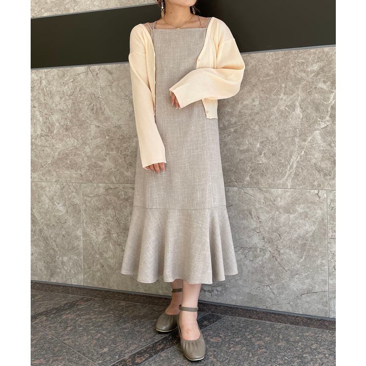 ベージュ | ダブルショルダーLadyワンピ | MAJESTIC LEGON 