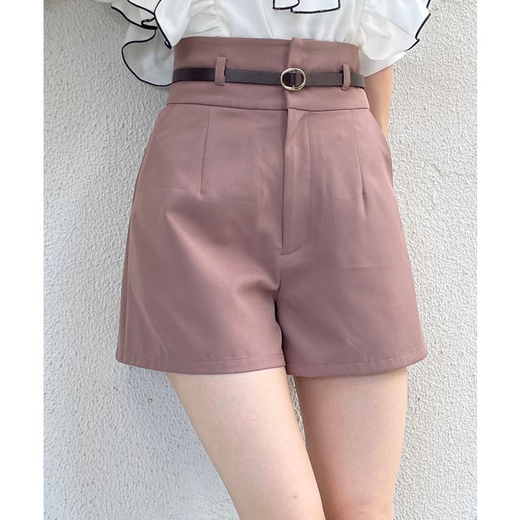 モカ | クラシックベルト付きショートパンツ | MAJESTIC LEGON 