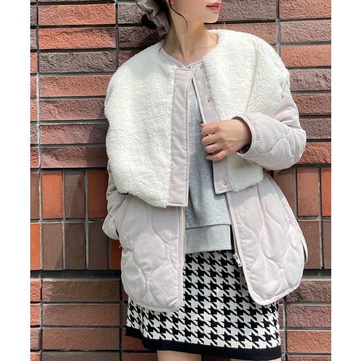 グレージュ | レイヤードキルティングジャケット | MAJESTIC LEGON 