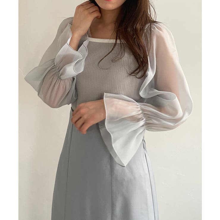 バイカラーガーリートップス[品番：CTYW0002720]｜MAJESTIC LEGON