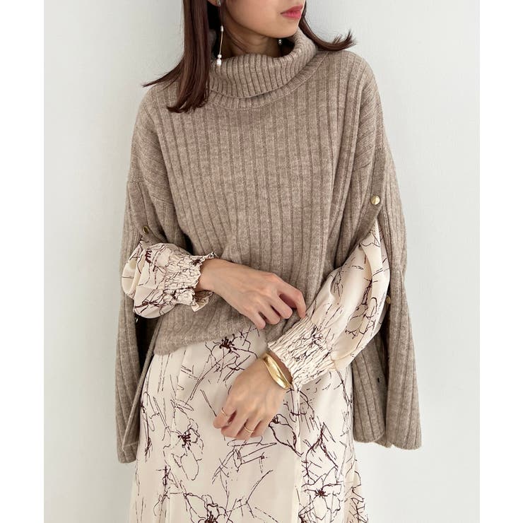 スリットスリーブニットポンチョ ETRE TOKYO/エトレトウキョウ