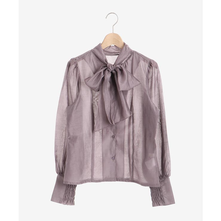 パープル柄 | クラシカルボウタイブラウス | MAJESTIC LEGON 