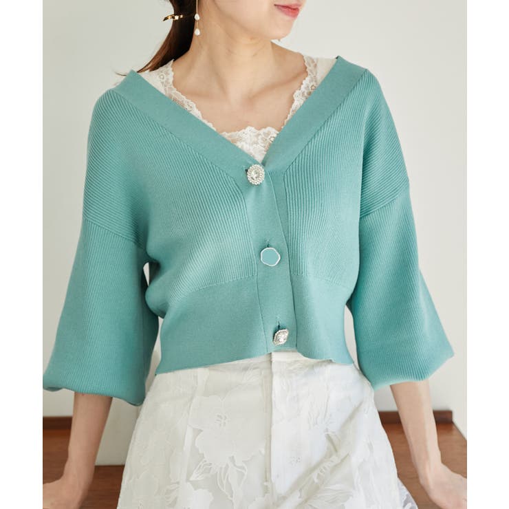 ビジューボタンショートカーディガン | MAJESTIC LEGON  | 詳細画像20 