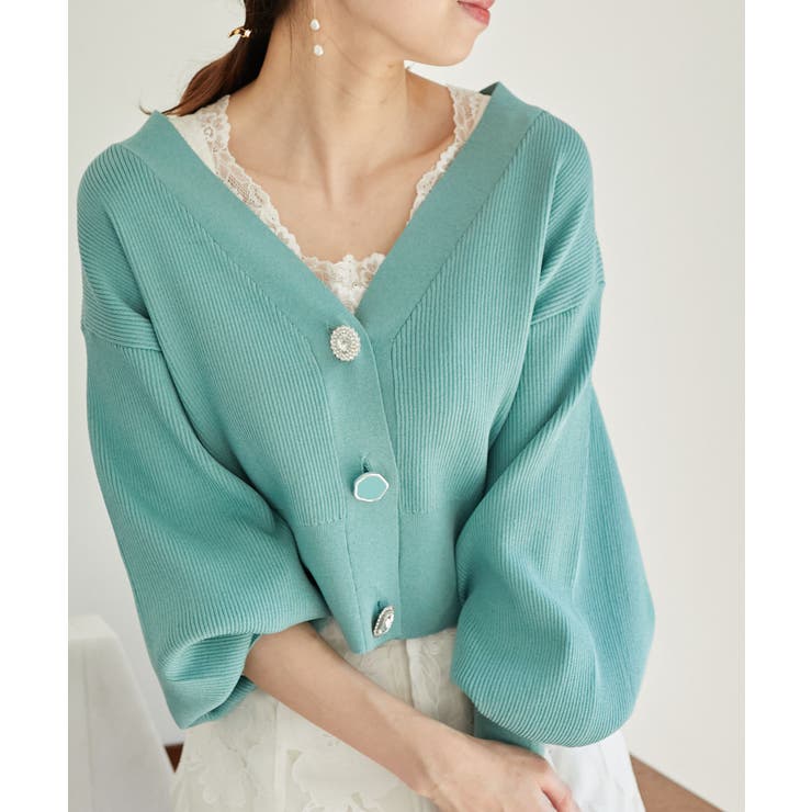 ビジューボタンショートカーディガン | MAJESTIC LEGON  | 詳細画像22 