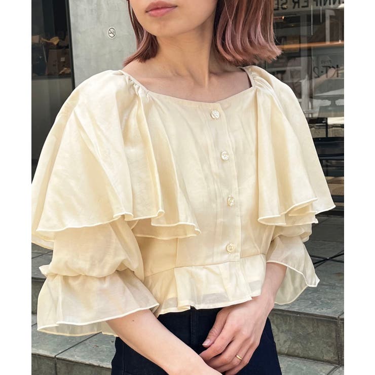 クロップドフリルブラウス | MAJESTIC LEGON  | 詳細画像16 