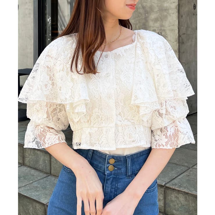 クロップドフリルブラウス | MAJESTIC LEGON  | 詳細画像8 