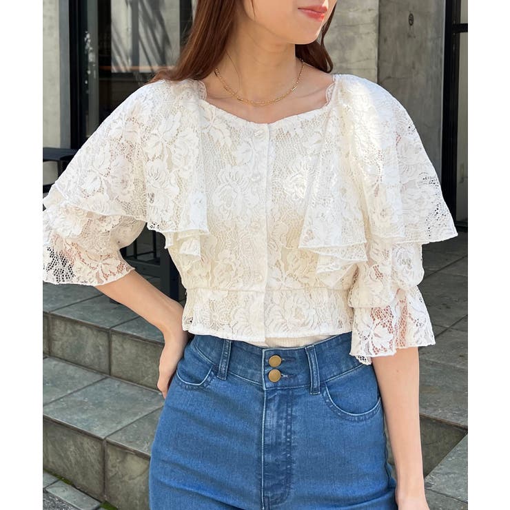 クロップドフリルブラウス | MAJESTIC LEGON  | 詳細画像9 