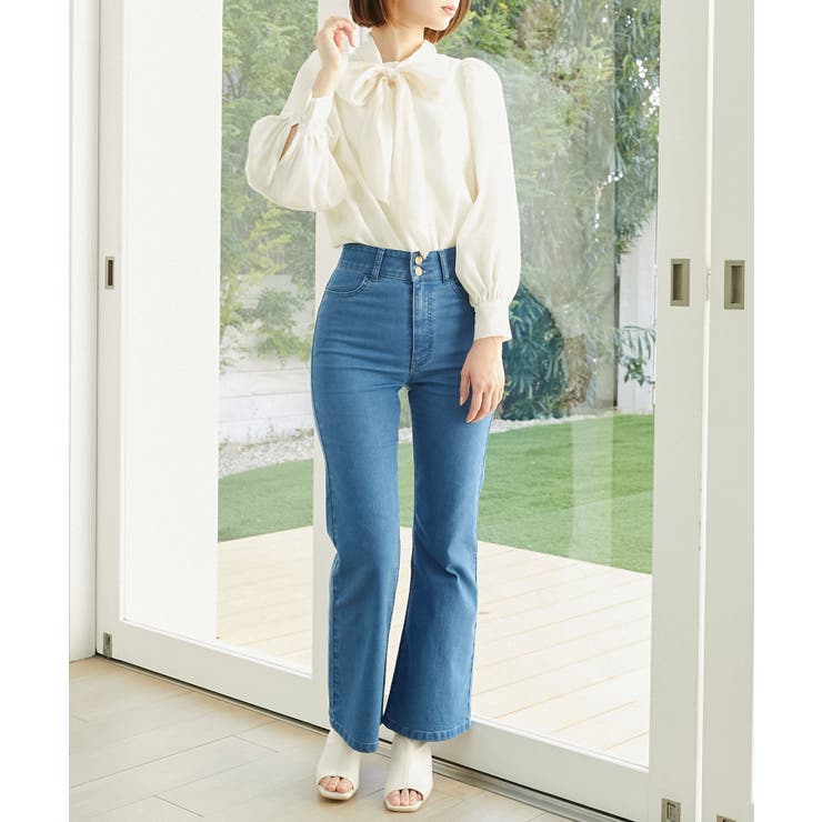 美脚フレアデニムパンツ | MAJESTIC LEGON  | 詳細画像48 