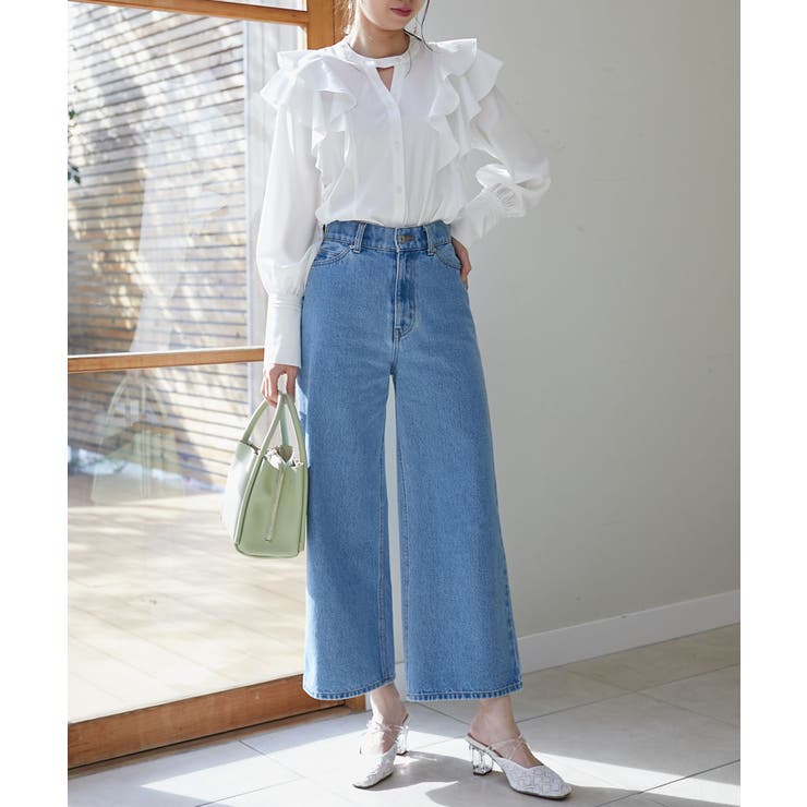 ウォッシュデニムワイドパンツ | MAJESTIC LEGON  | 詳細画像5 