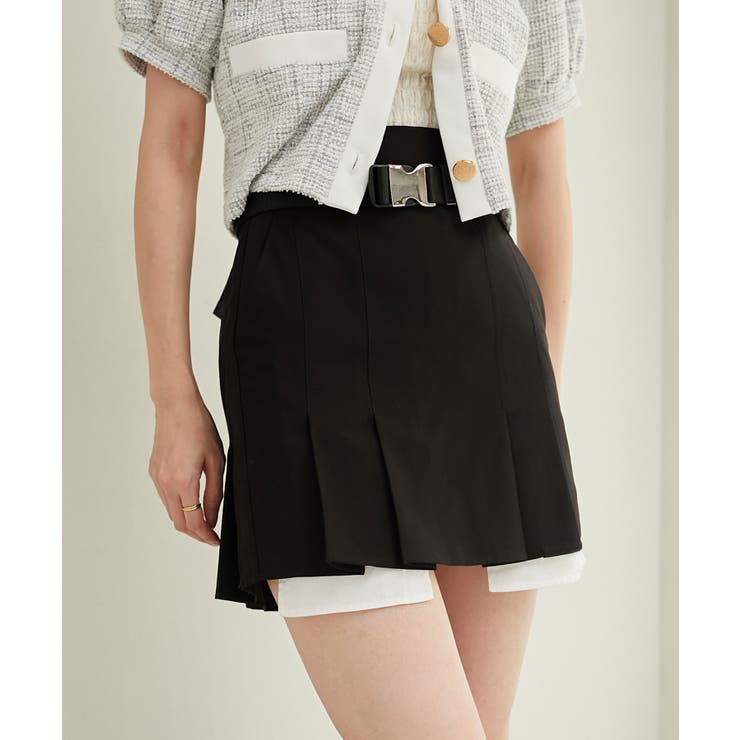 ブラック | ベルトsetプリーツスカパン | MAJESTIC LEGON 