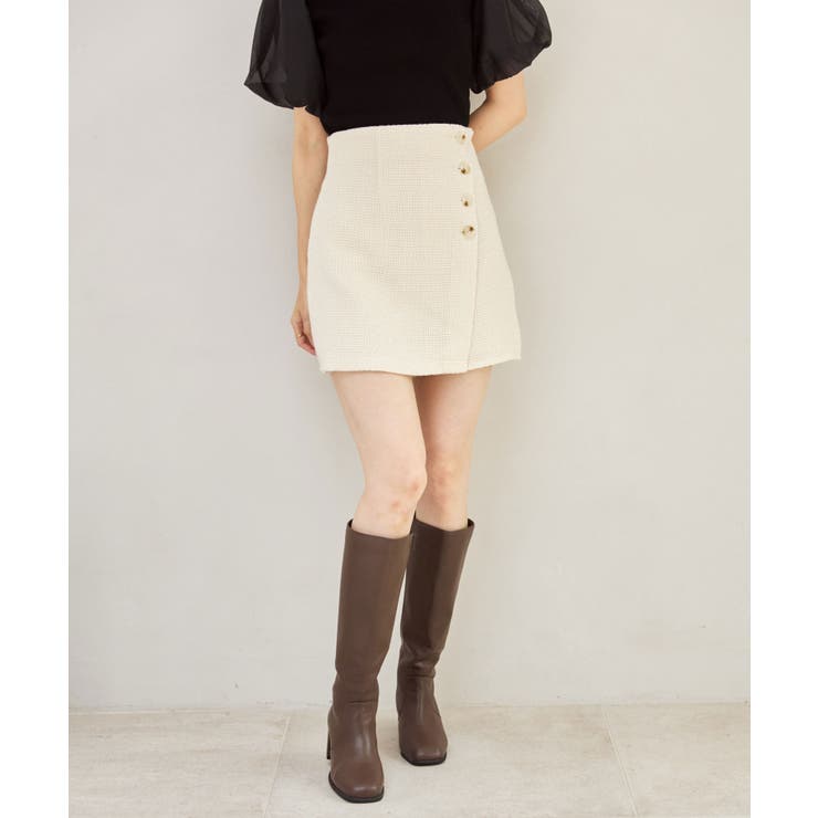 アイボリー | ツイードスカショーパン | MAJESTIC LEGON 