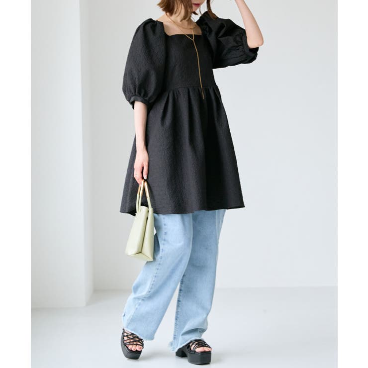 ブラック | ジャカードミニワンピース | MAJESTIC LEGON 