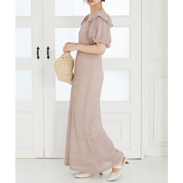 スカシ柄ニットワンピース | MAJESTIC LEGON  | 詳細画像11 