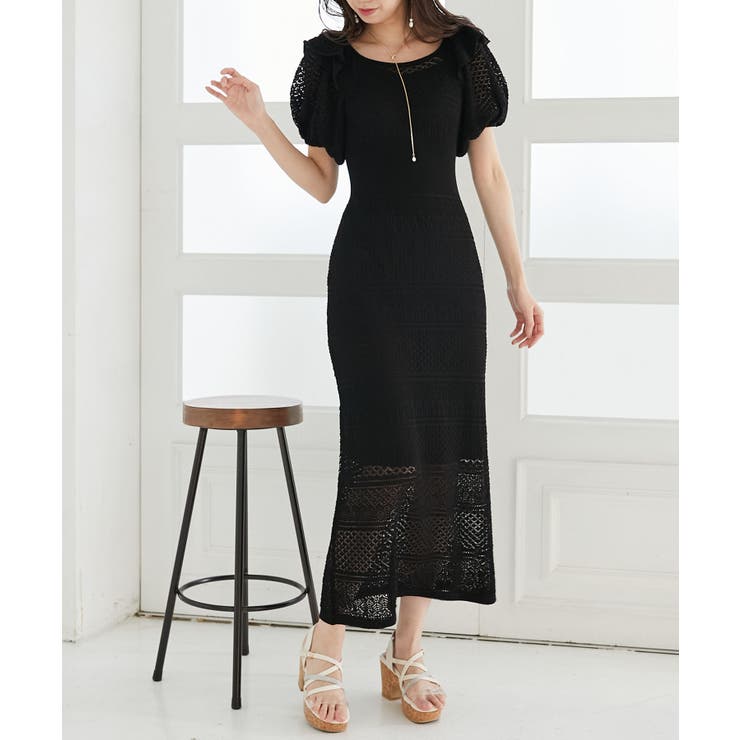 スカシ柄ニットワンピース | MAJESTIC LEGON  | 詳細画像2 