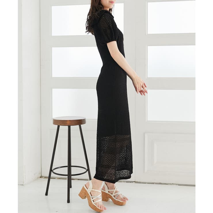 スカシ柄ニットワンピース | MAJESTIC LEGON  | 詳細画像3 