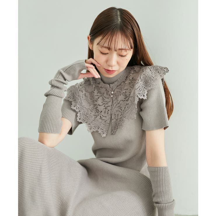 レースカラーマルチwayニットワンピ | MAJESTIC LEGON  | 詳細画像10 