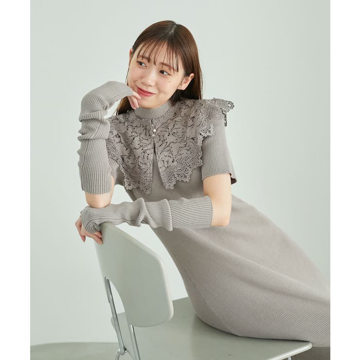 レースカラーマルチwayニットワンピ | MAJESTIC LEGON  | 詳細画像3 