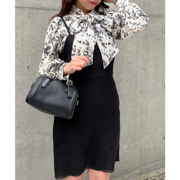 ブラック | ツイードミニキャミワンピ | MAJESTIC LEGON 