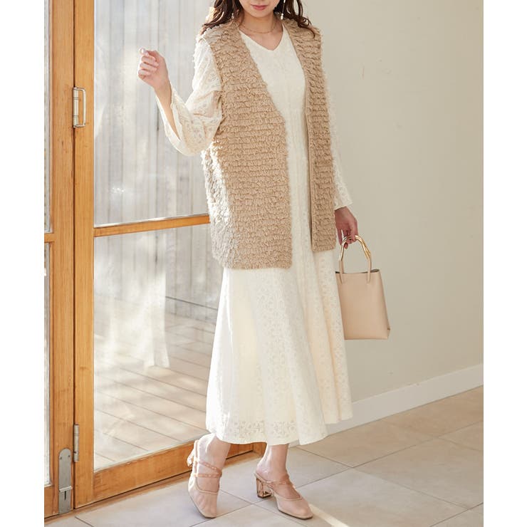 アイボリー | レースロングワンピース | MAJESTIC LEGON 