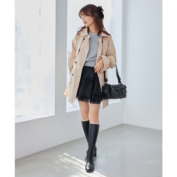 ビット付ミディトレンチコート | MAJESTIC LEGON  | 詳細画像3 