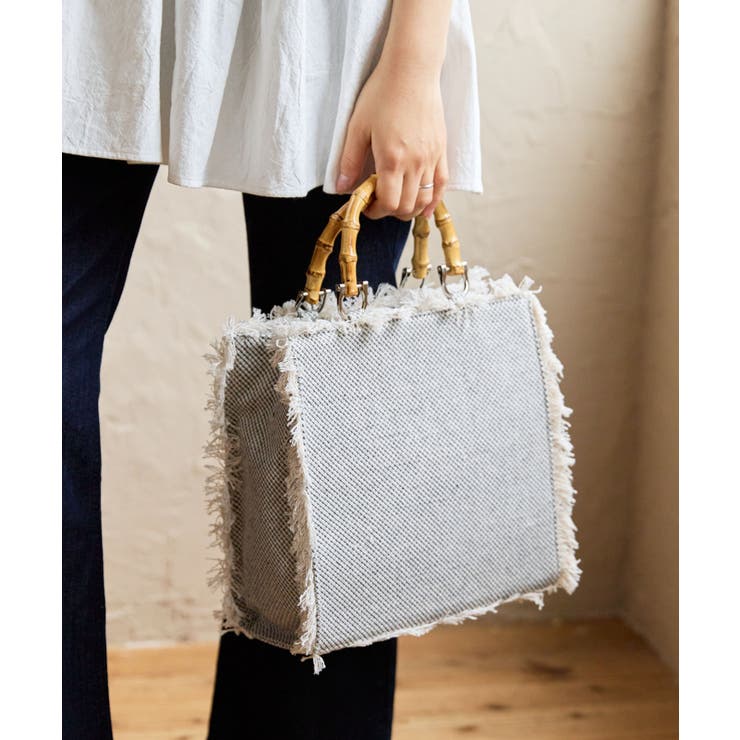 バンブーハンドルフリンジバッグ | MAJESTIC LEGON  | 詳細画像3 