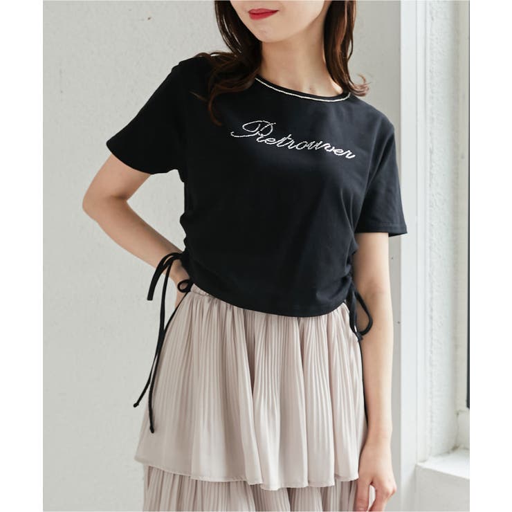 Jent Louis ラインストーンTシャツ 黒　Mサイズ Jent Louis ラインストーンTシャツ 黒 Mサイズ