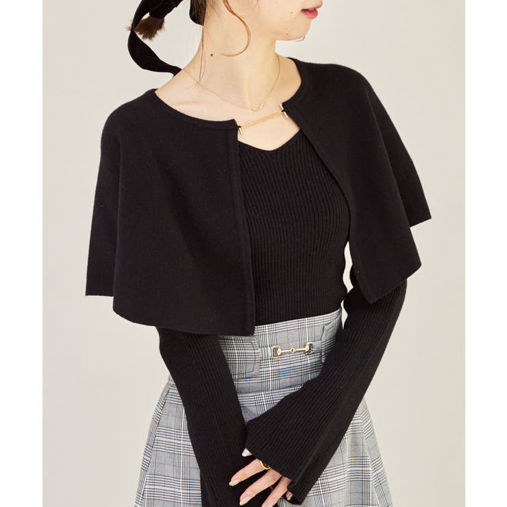 チェーン付きケープセットニット[品番：CTYW0003584]｜MAJESTIC LEGON