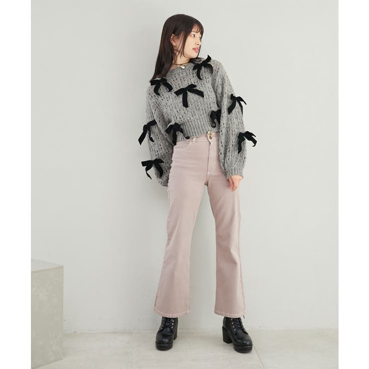 美脚フレアデニムパンツ | MAJESTIC LEGON  | 詳細画像25 