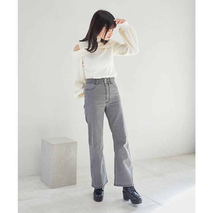 美脚フレアデニムパンツ | MAJESTIC LEGON  | 詳細画像6 