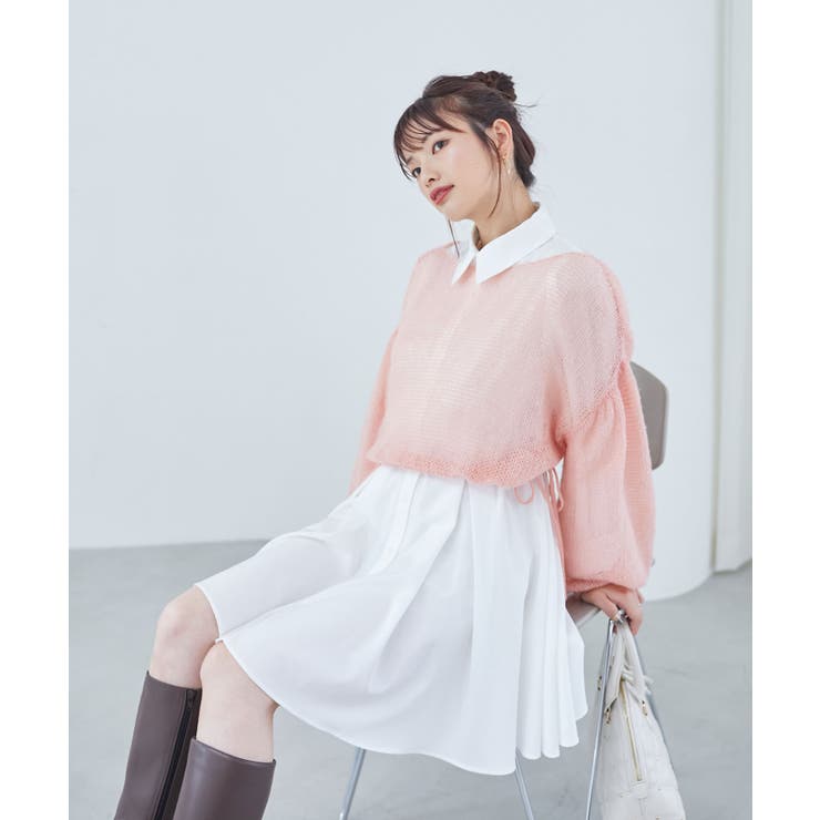 ビスチェセットミニシャツワンピース[品番：CTYW0003588