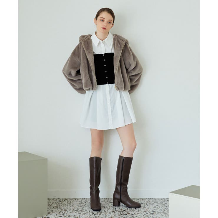 ビスチェセットミニシャツワンピース[品番：CTYW0003588