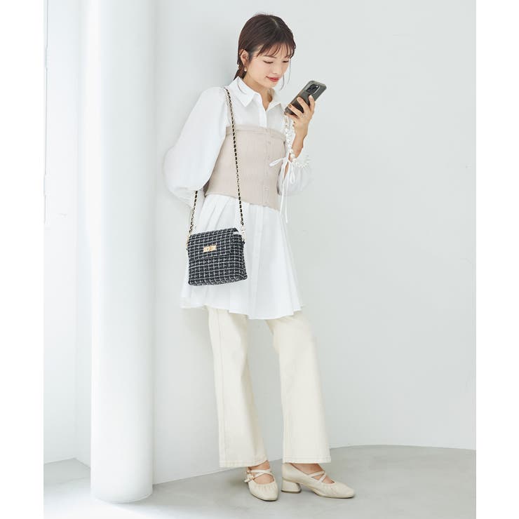 ビスチェセットミニシャツワンピース[品番：CTYW0003588