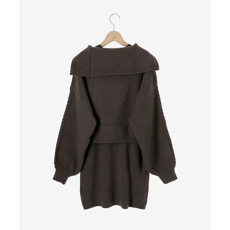 〇ハーフZIPニットセットワンピ[品番：CTYW0003662]｜MAJESTIC LEGON