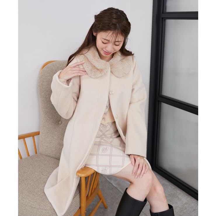 7wayファー×ビジューコート[品番：CTYW0003570]｜MAJESTIC LEGON