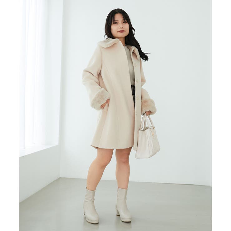 7wayファー×ビジューコート[品番：CTYW0003570]｜MAJESTIC LEGON