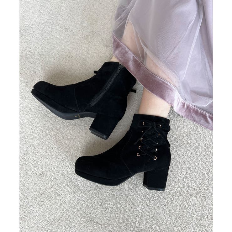 ブラック | サイドレースアップブーツ | MAJESTIC LEGON 