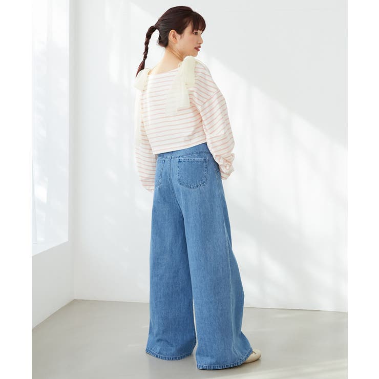 ボーダー肩リボントップス | MAJESTIC LEGON  | 詳細画像12 