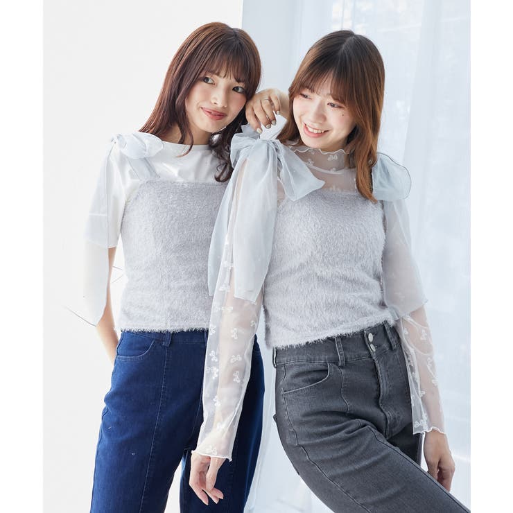 L／グレー | ラメリボンプードルビスチェ | MAJESTIC LEGON 
